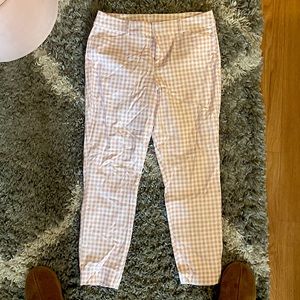 Stretchy pink and white pants only worn once